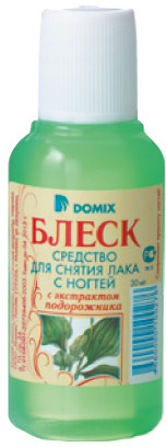 Жидкость для снятия лака с экстрактом подорожника | Domix Green Professional