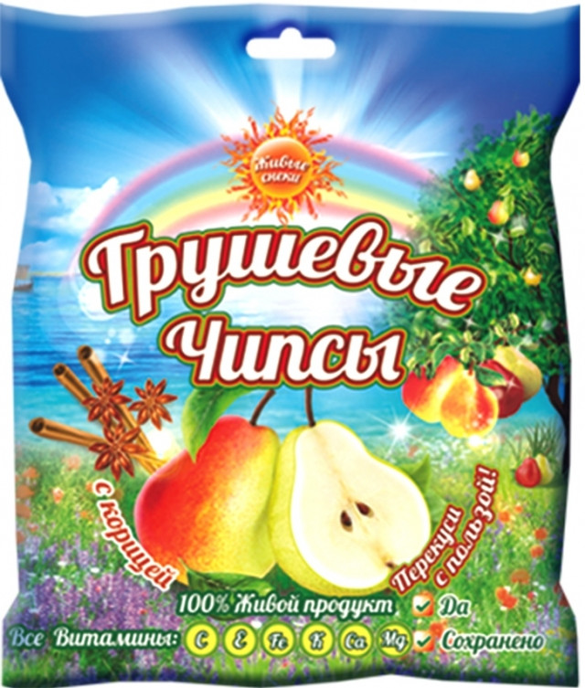 Чипсы грушевые с корицей | Живые снеки