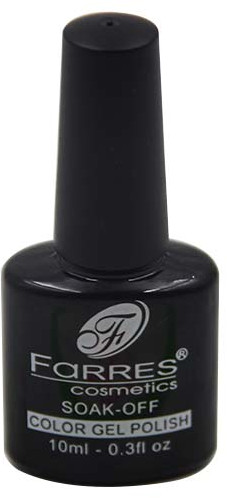 Гель-лак для ногтей, оттенок 046 Черный | Color Gel Polish | Farres