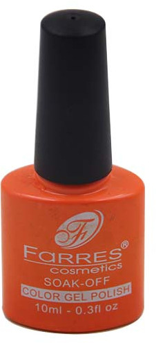 Гель-лак для ногтей, оттенок 053 Оранжевый | Color Gel Polish | Farres