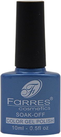 Гель-лак для ногтей, оттенок 085 Ярко-синий перламутровый | Color Gel Polish | Farres