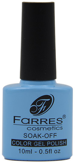 Гель-лак для ногтей, оттенок 098 Голубой | Color Gel Polish | Farres