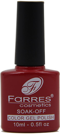 Гель-лак для ногтей, оттенок 125 Ярко-алый | Color Gel Polish | Farres