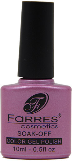 Гель-лак для ногтей, оттенок 141 Персиковая пудра перламутровый | Color Gel Polish | Farres