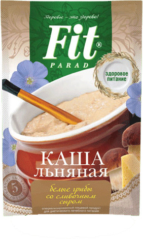 Каша льняная быстрого приготовления «Белые грибы со сливочным сыром»