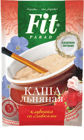 Каша льняная быстрого приготовления «Клубника со сливками»