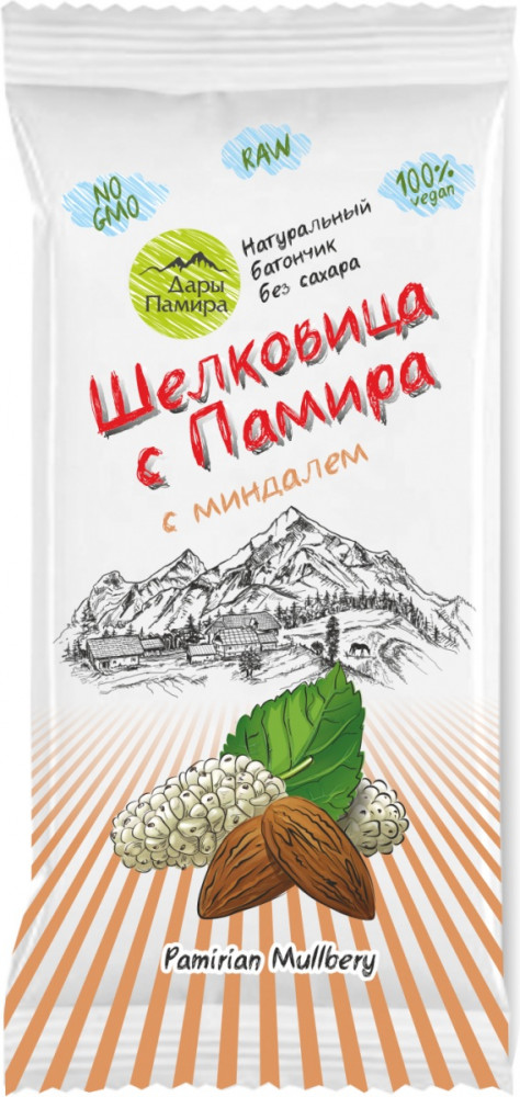 Батончик «Шелковица с Памира» с миндалем | Шелковица с Памира | Дары Памира