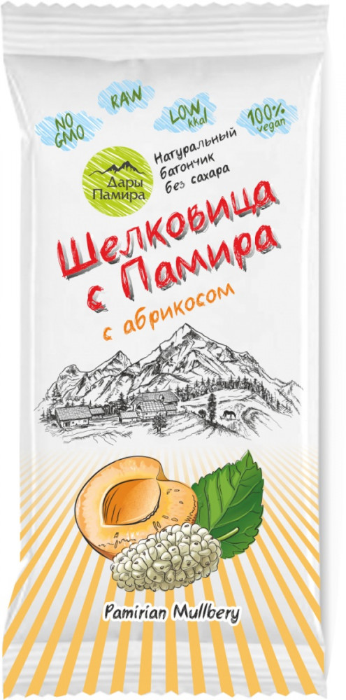 Батончик «Шелковица с Памира» с абрикосом | Шелковица с Памира | Дары Памира