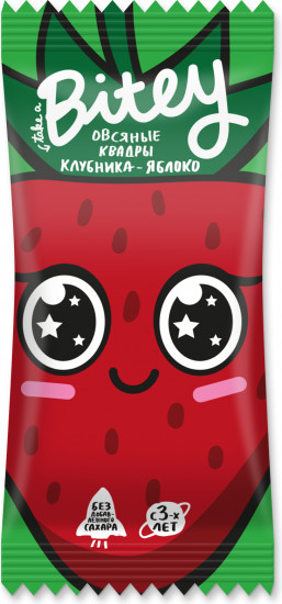 Батончик фруктово-овсяный детский «Яблоко-клубника»