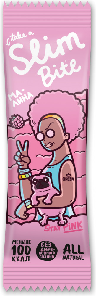 Батончик фруктово-ягодный «Малина» | Slim Unicorn | Bite