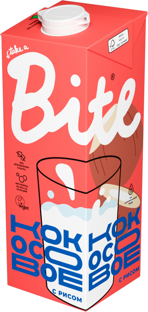 Молоко растительное «Рисовое с кокосом» | Bite