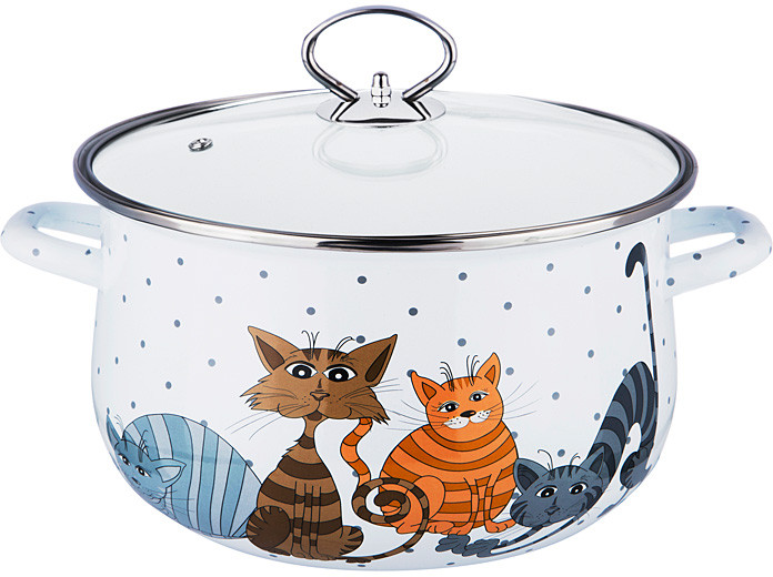 Кастрюля с крышкой «Коты» | Коты | Agness