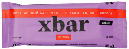 Батончик протеиновый со вкусом ягодного пирога