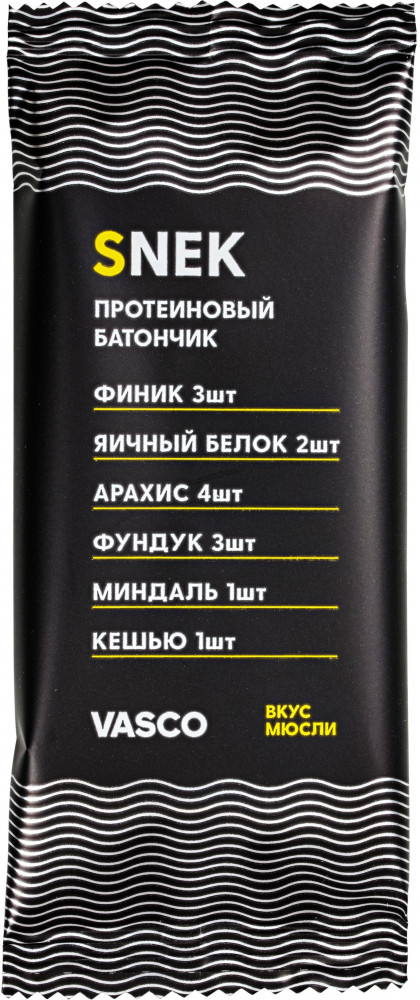 Батончик протеиновый со вкусом мюсли | Snek | Vasco