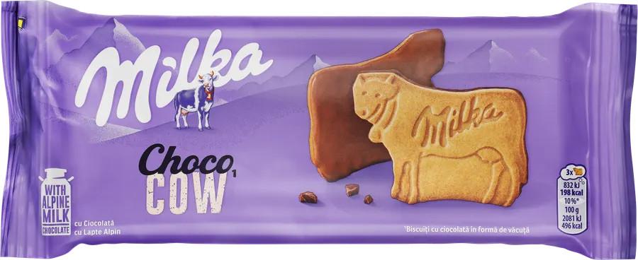 Печенье, покрытое молочным шоколадом «Choco Cow» | Milka