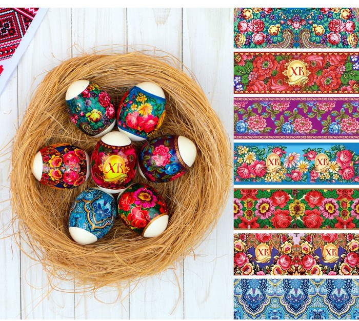 Термоусадочная плёнка «Павлово-Посадская» на 7 яиц | Пасха | ФоксКард