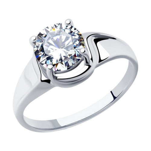 Кольцо из серебра с фианитами | SOKOLOV