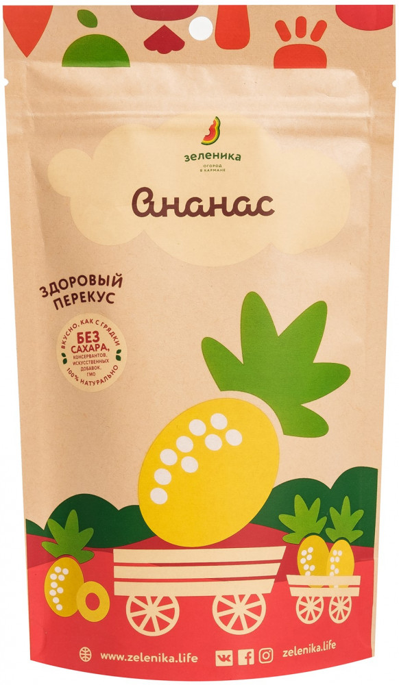 Перекус фруктовый «Ананас» | Здоровый перекус | Зеленика