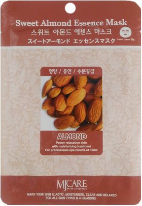 Маска для лица тканевая с экстрактом миндаля | Essence mask | Mijin