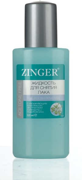 Жидкость для снятия лака с экстрактами календулы и подорожника | Zinger