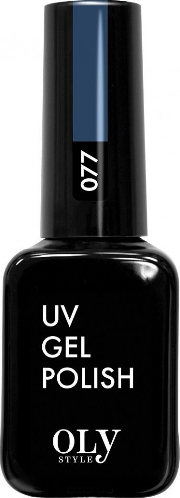 Гель-лак для ногтей, оттенок 077 Сине-серый | UV gel polish | Oly Style
