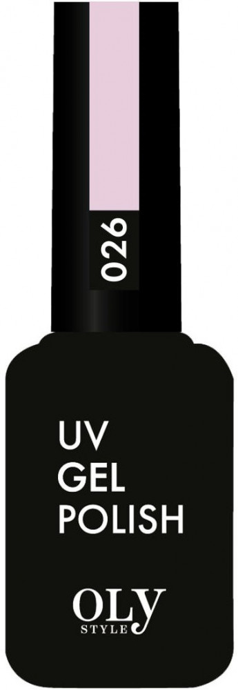 Гель-лак для ногтей, оттенок 026 Светло-лавандовый | UV gel polish | Oly Style