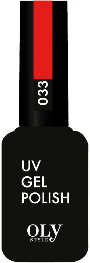 Гель-лак для ногтей, оттенок 033 Морковно-красный | UV gel polish | Oly Style