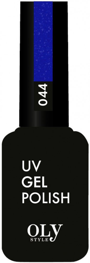 Гель-лак для ногтей, оттенок 044 Ярко-синий с шиммером | UV gel polish | Oly Style