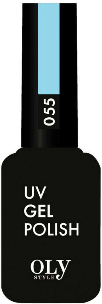 Гель-лак для ногтей, оттенок 055 Небесно-голубой | UV gel polish | Oly Style