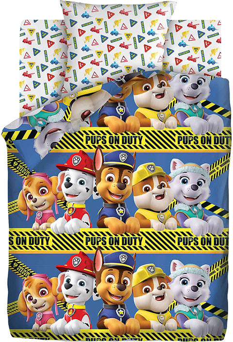 Комплект постельного белья «Щенки на страже» (1,5-спальный, хлопок, наволочка 70×70) | Щенячий патруль
