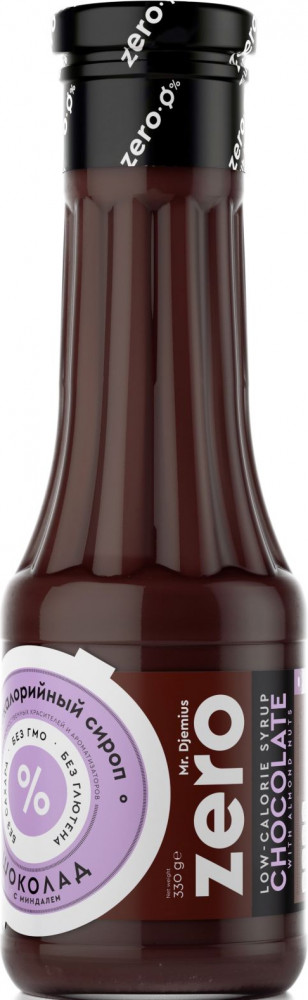 Сироп низкокалорийный шоколад с миндалем | Mr. Djemius ZERO