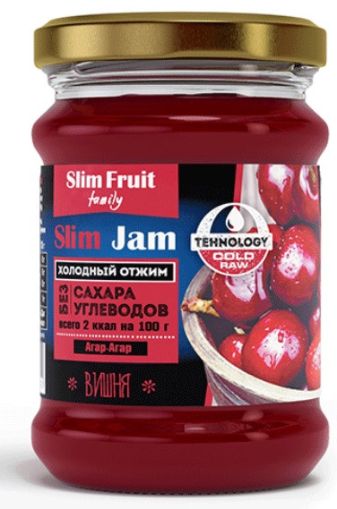 Джем низкокалорийный «Вишня» | Slim Jam | Slim Fruit Family