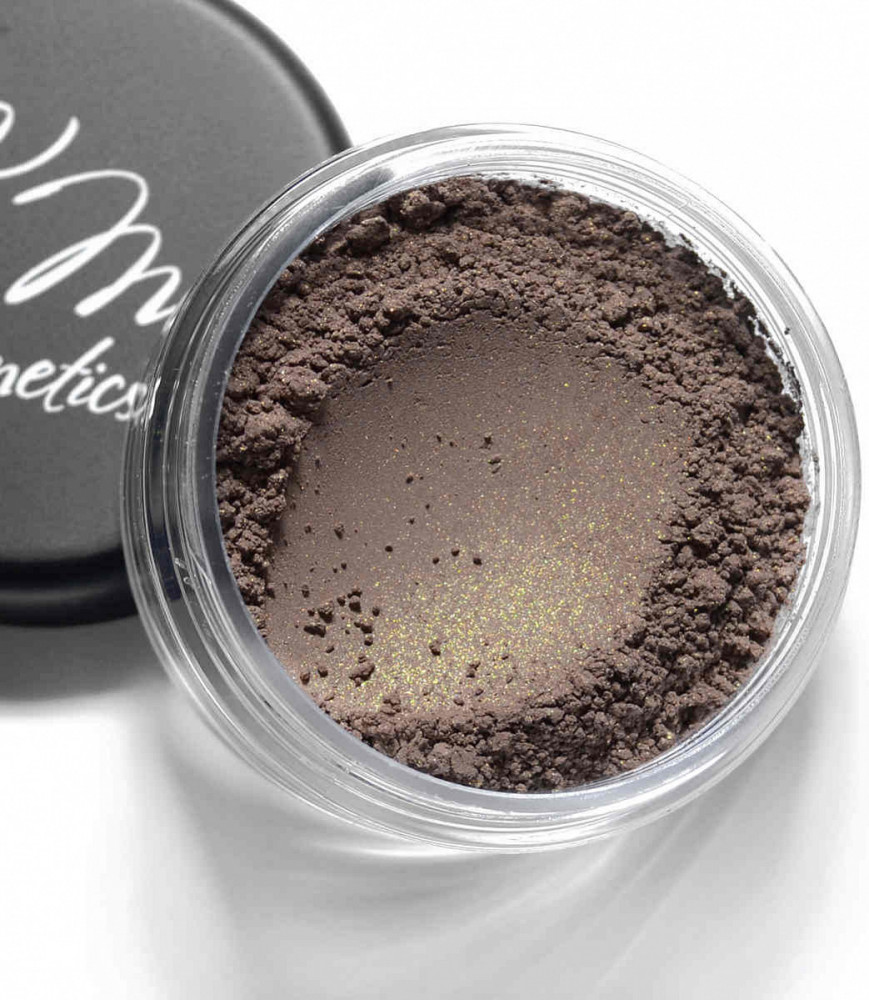 Тени для век шиммерные минеральные, оттенок ES406 Светлый серо-коричневый | Золотые пески | Kristall Minerals Cosmetics