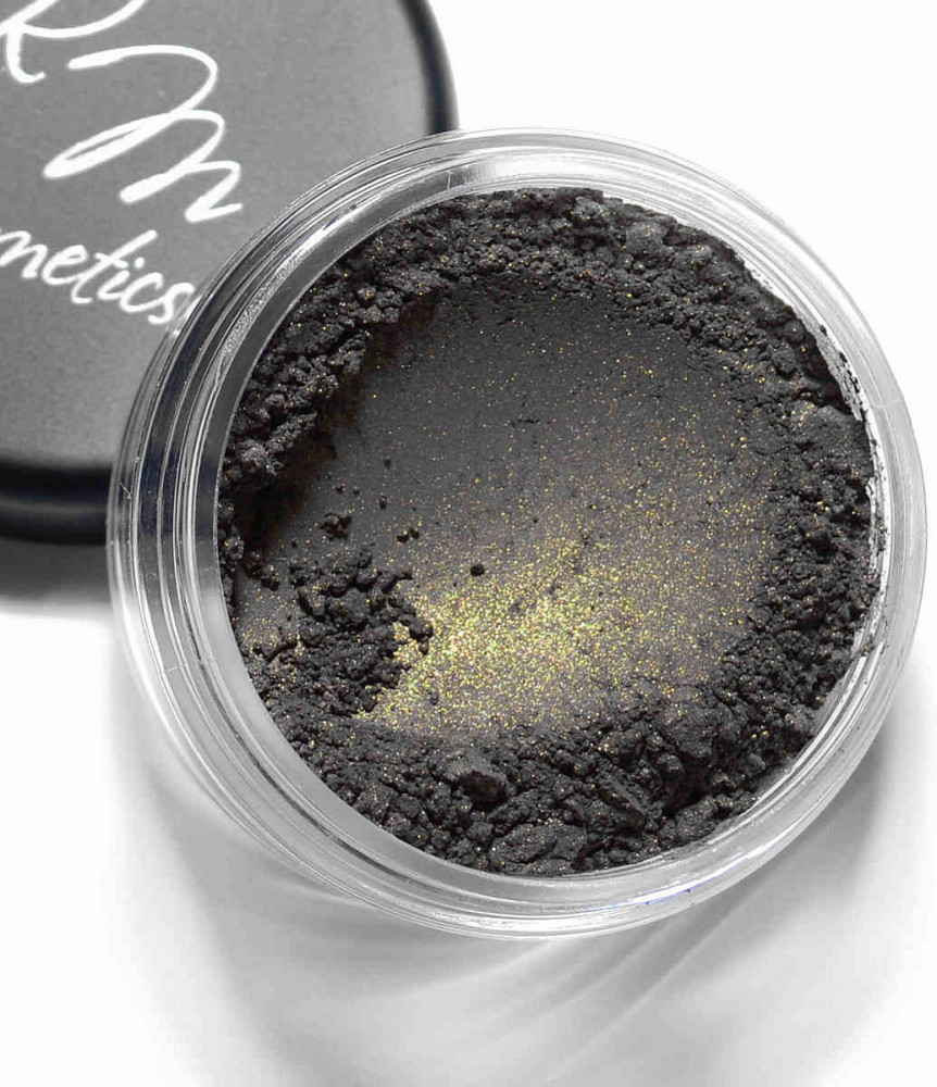 Тени для век шиммерные минеральные, оттенок ES413 Темный серо-коричневый | Золотые пески | Kristall Minerals Cosmetics