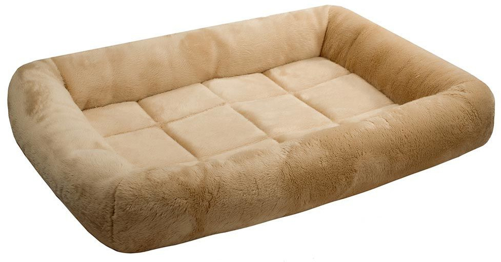 Лежанка прямоугольная с валиком для собак и кошек | Yami-Yami