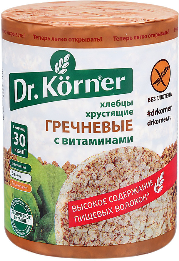 Хлебцы хрустящие «Гречневые с витаминами» | Dr. Körner