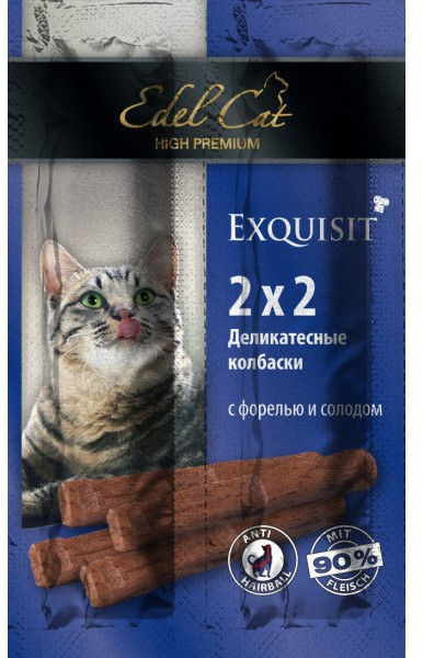 Колбаски-мини для кошек с форелью и солодом | Edel Cat