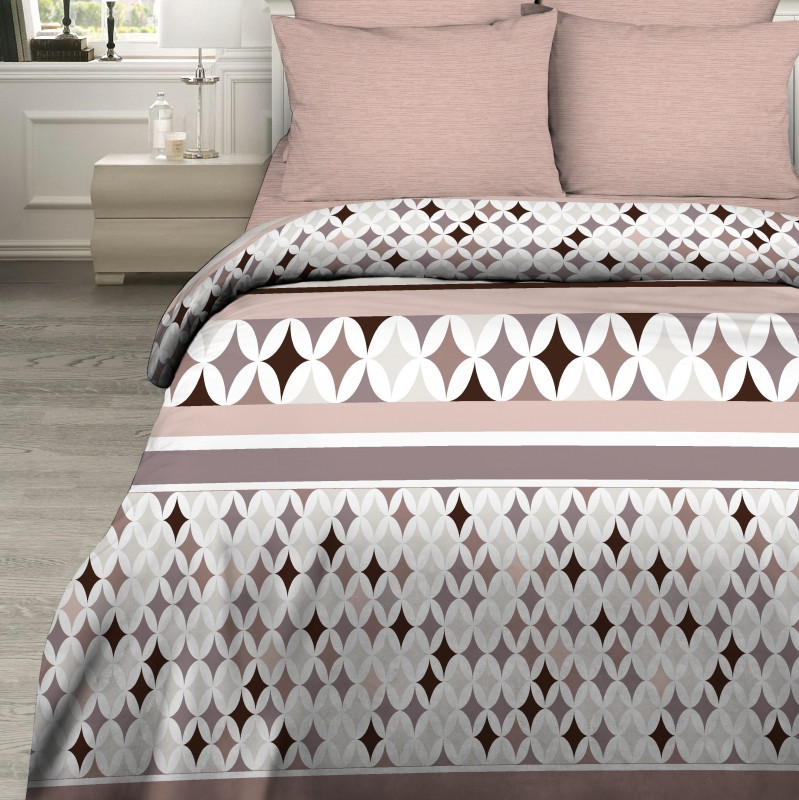 Комплект постельного белья «Территория уюта» (арт. 7766/1, 1,5-спальный, бязь, 2 наволочки 70×70) | Самоцветная | Василиса