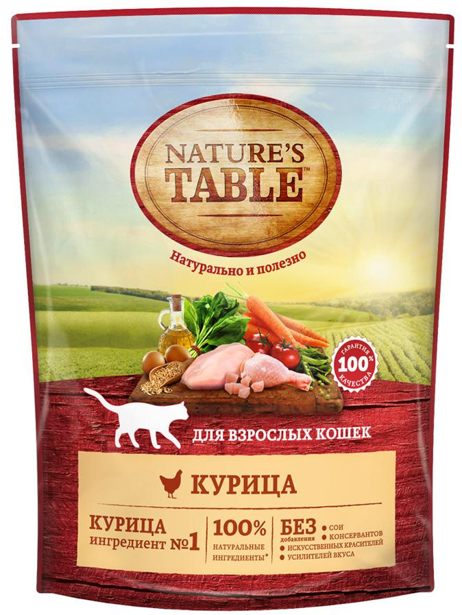 Корм для взрослых кошек с курицей | Nature’s Table