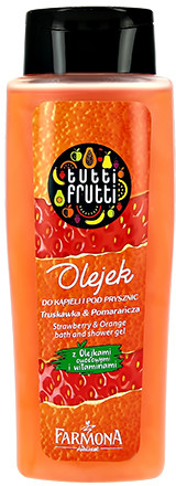 Гель-масло для душа и ванны «Апельсин и клубника» | Tutti Frutti | Farmona