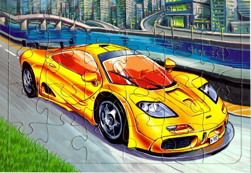 Пазл «Легковой автомобиль Макларен» (24 элемента) | Пазлы