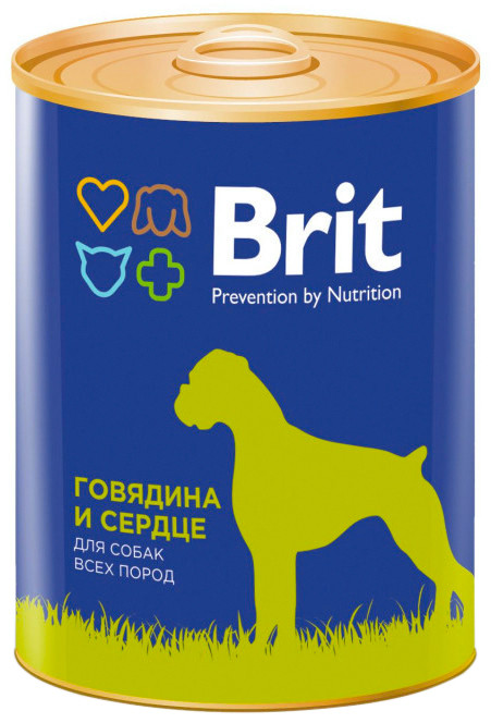 Консервы для собак с говядиной и сердцем | Brit