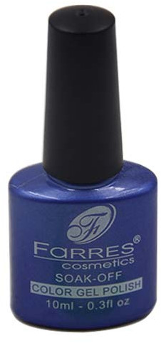 Гель-лак для ногтей, оттенок 038 Голубой королевский перламутровый | Color Gel Polish | Farres