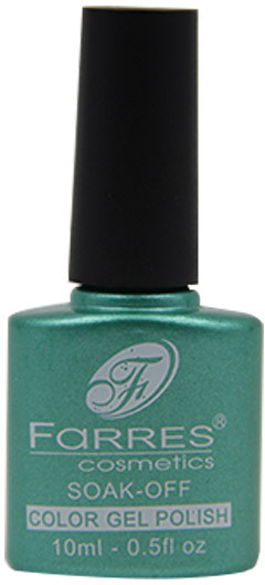 Гель-лак для ногтей, оттенок 084 Светло-зеленый | Color Gel Polish | Farres