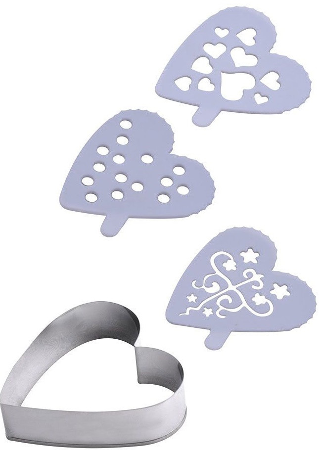 Форма кулинарная с трафаретами «Сердце» | Мультидом Трейдинг