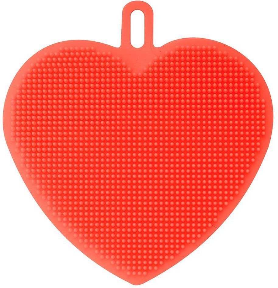 Щетка силиконовая для мытья посуды, овощей и фруктов «Сердце» | Мультидом Трейдинг