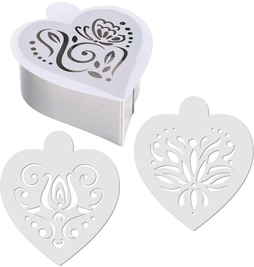 Форма кулинарная с трафаретами «Сердце» | Мультидом Трейдинг