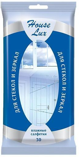 Салфетки влажные для стекол и зеркал | House Lux | Мультидом Трейдинг