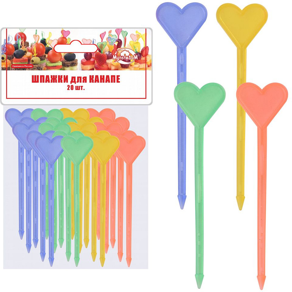 Шпажки для канапе «Сердечки» | Мультидом Трейдинг