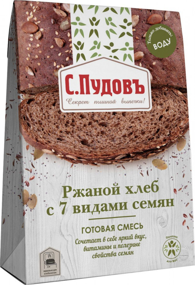 Смесь хлебная «Ржаной хлеб с 7 видами семян» | С.Пудовъ